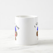 Socken-Affe, ", das ICH WERFE KACKE " Kaffeetasse (Mittel)