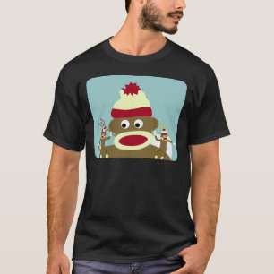 Socken-Affe-Engel u. Teufel T-Shirt