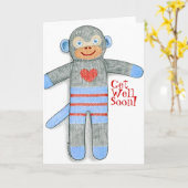 Socken-Affe erhalten wohle Karte (Gelbe Blume)