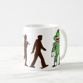 Socken-Affe-Evolution oh Yaaaah! Kaffeetasse (VorderseiteRechts)