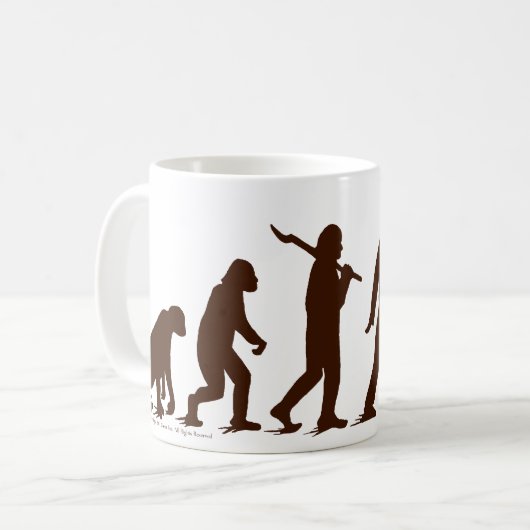 Socken-Affe-Evolution oh Yaaaah! Kaffeetasse (Vorderseite Links)