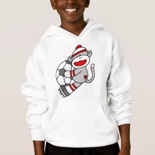 Socken-Affe-Fußball-T-Shirts und Geschenke Hoodie