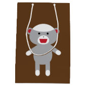 Socken-Affe-Geschenk-Tasche Mittlere Geschenktüte (Rückseite)