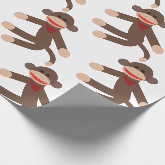 Socken-Affe Geschenkpapier (Ecke)