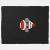 Socken-Affe-Gesicht Fleecedecke (Vorderseite (Horizontal))