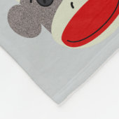 Socken-Affe-Gesicht Fleecedecke (Ecke)
