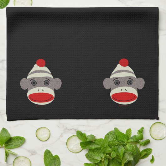 Socken-Affe-Gesicht Handtuch (Gefaltet)