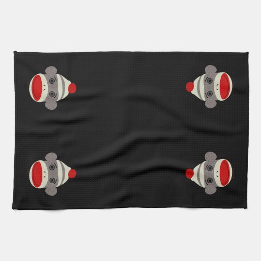 Socken-Affe-Gesicht Handtuch (Horizontal)