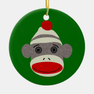 Socken-Affe-Gesicht Keramik Ornament