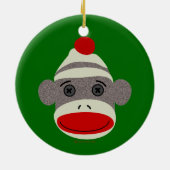 Socken-Affe-Gesicht Keramik Ornament (Hinten)