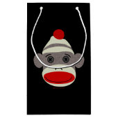 Socken-Affe-Gesicht Kleine Geschenktüte (Rückseite)
