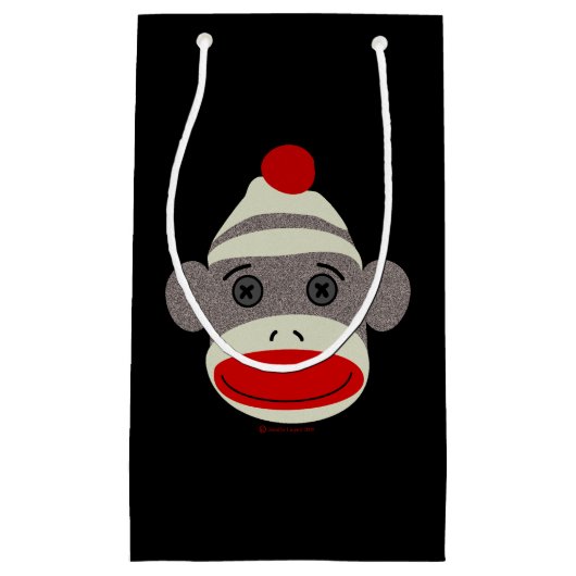Socken-Affe-Gesicht Kleine Geschenktüte (Vorderseite)