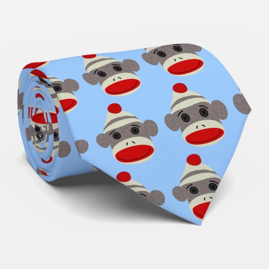 Socken-Affe-Gesicht Krawatte (Gerollt)