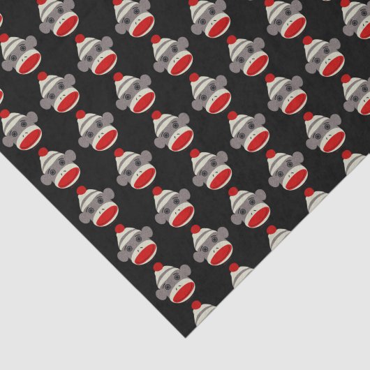 Socken-Affe-Gesicht Seidenpapier (Ausschnitt)