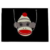 Socken-Affe-Gesichts-große Tasche Große Geschenktüte (Vorderseite)