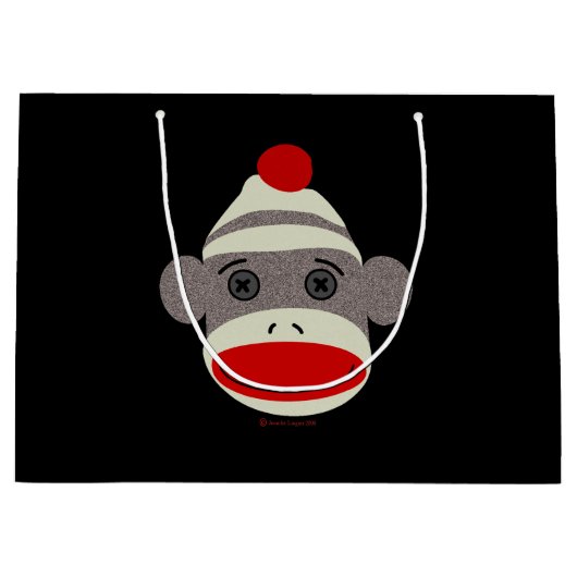 Socken-Affe-Gesichts-große Tasche Große Geschenktüte (Vorderseite)