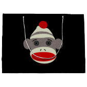 Socken-Affe-Gesichts-große Tasche Große Geschenktüte (Rückseite)