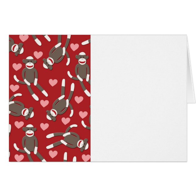 Socken-Affe-Herzen (Vorderseite (Horizontal))