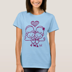 Socken-Affe Hugz T - Shirt ~ Kirschrosa