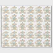 Socken-Affe im Blau Geschenkpapier (Flach)