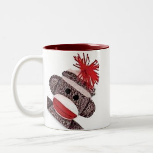 SOCKEN-AFFE Kaffee-Tassen-Schale Zweifarbige Tasse