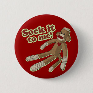 Socken-Affe-Knopf Button