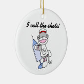 Socken-Affe-Krankenschwester nenne ich die Keramikornament (Rechts)