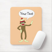 Socken-Affe-kundengerechte Comic-Sprache-Blase Mousepad (Mit Mouse)