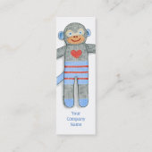 Socken-Affe-kundengerechte Visitenkarte (Rückseite)