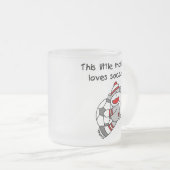 Socken-Affe-Liebe-Fußball-T-Shirts und Geschenke Mattglastasse (VorderseiteRechts)