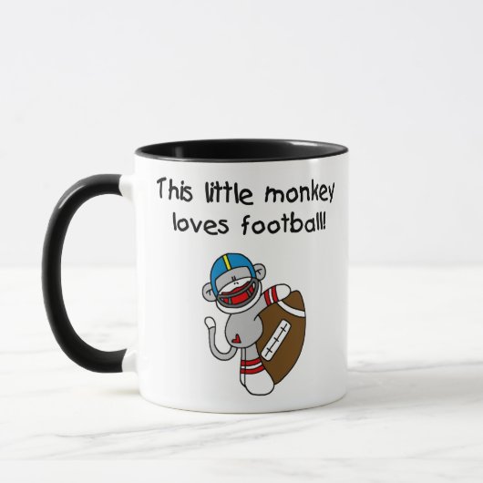 Socken-Affe-Liebe-Fußball Tasse (Links)