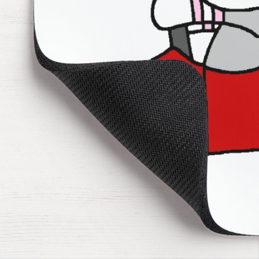 Socken-Affe-Mädchen im roten Auto Mousepad (Ecke)