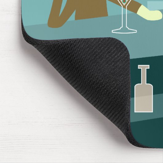 Socken-Affe-Martini-Bar Mousepad (Ecke)