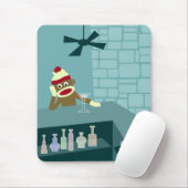 Socken-Affe-Martini-Bar Mousepad (Mit Mouse)