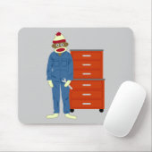 Socken-Affe-Mechaniker Mousepad (Mit Mouse)