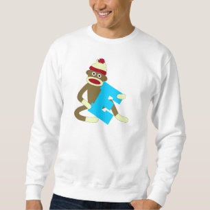 Socken-Affe-Monogramm-Junge E Sweatshirt