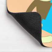 Socken-Affe-Monogramm-Junge K Mousepad (Ecke)