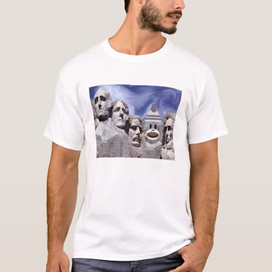 Socken-Affe Mt Rushmore T-Shirt (Vorderseite)