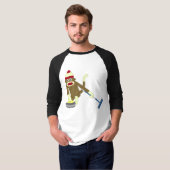 Socken-Affe-olympisches Winden T-Shirt (Vorne ganz)