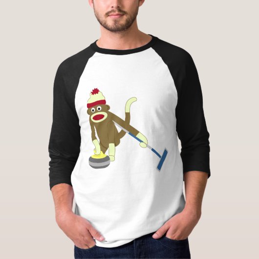 Socken-Affe-olympisches Winden T-Shirt (Vorderseite)
