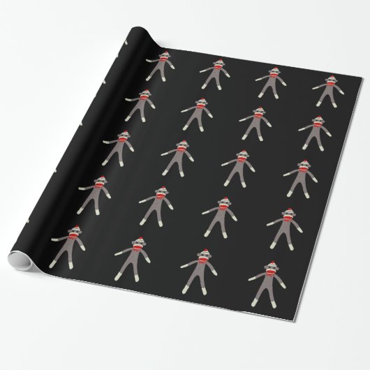 Socken-Affe-Packpapier Geschenkpapier (Ungerollt)