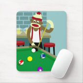 Socken-Affe-Pool-Billiardspieler Mousepad (Mit Mouse)