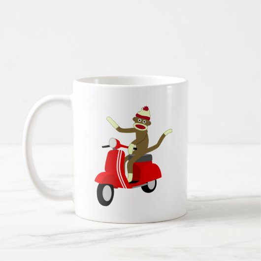 Socken-Affe-Roller Kaffeetasse (Links)