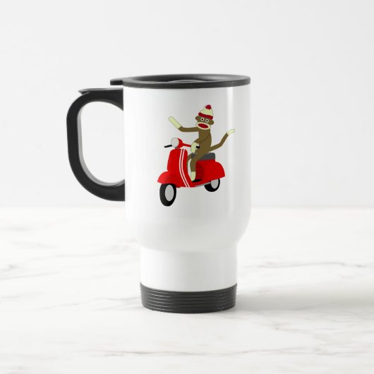 Socken-Affe-Roller Reisebecher (Links)