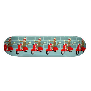 Socken-Affe-Roller Skateboard