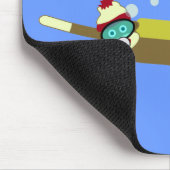 Socken-Affe-Sporttaucher Mousepad (Ecke)