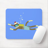 Socken-Affe-Sporttaucher Mousepad (Mit Mouse)