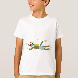 Socken-Affe-Sporttaucher T-Shirt