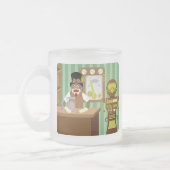 Socken-Affe Steampunk Wissenschaftler Mattglastasse (Links)