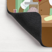 Socken-Affe Steampunk Wissenschaftler Mousepad (Ecke)